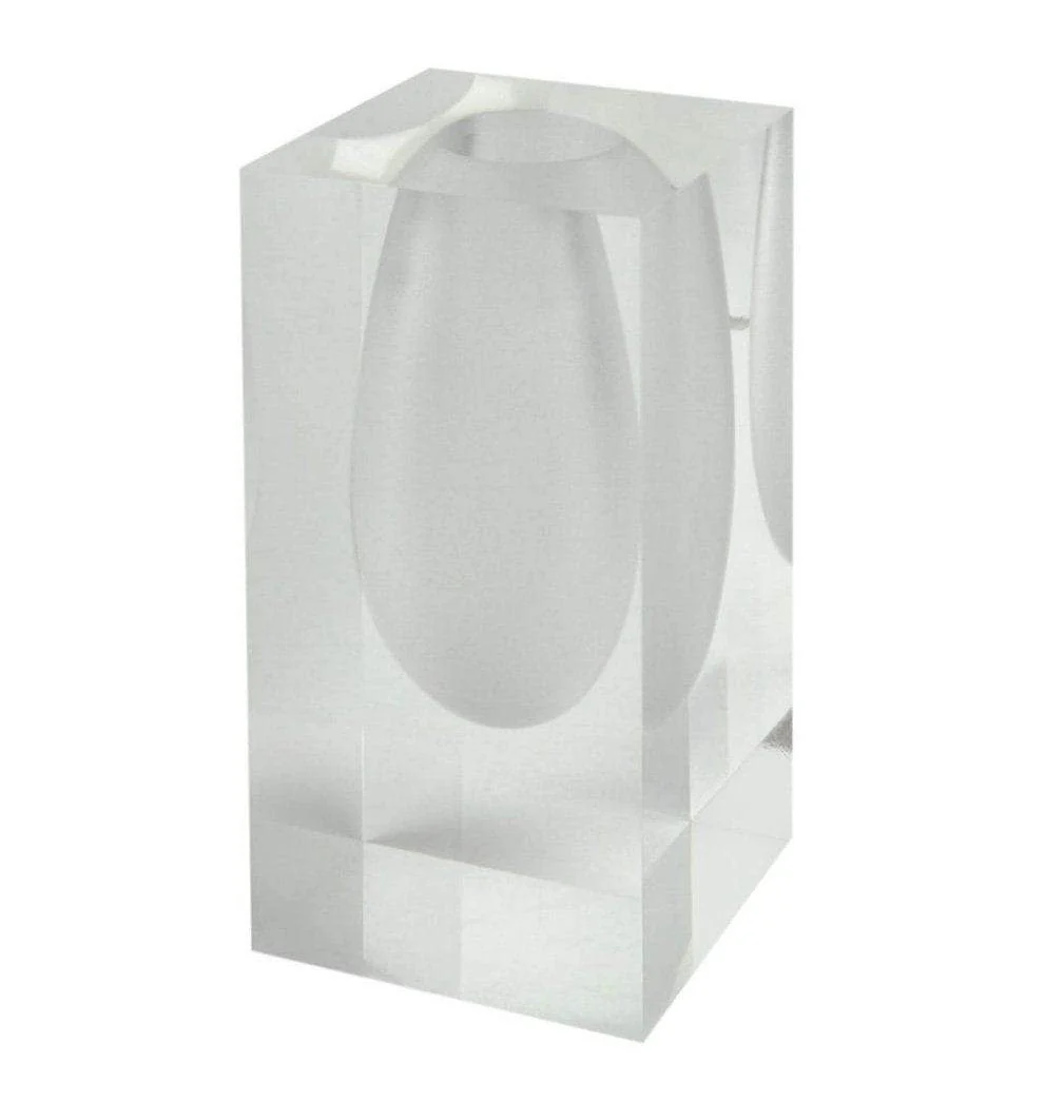 Tizo Design Lucite Block Bud Vase - Frost - Image 3