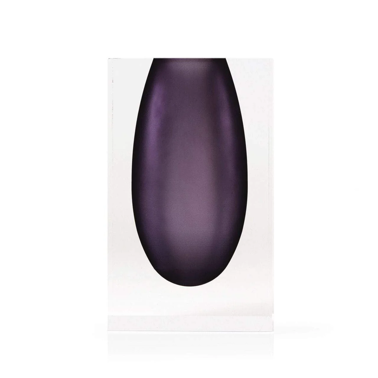 Tizo Design Lucite Block Bud Vase - Smoke