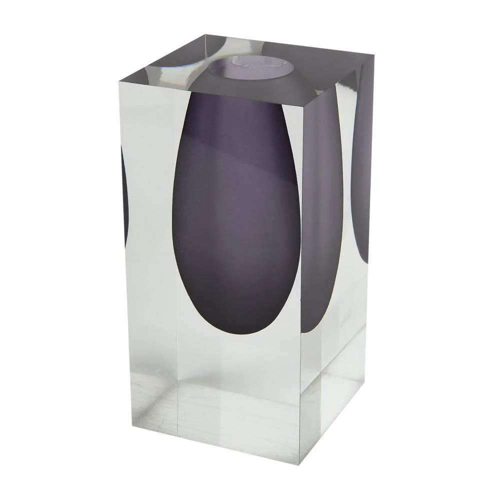 Tizo Design Lucite Block Bud Vase - Smoke - Image 3