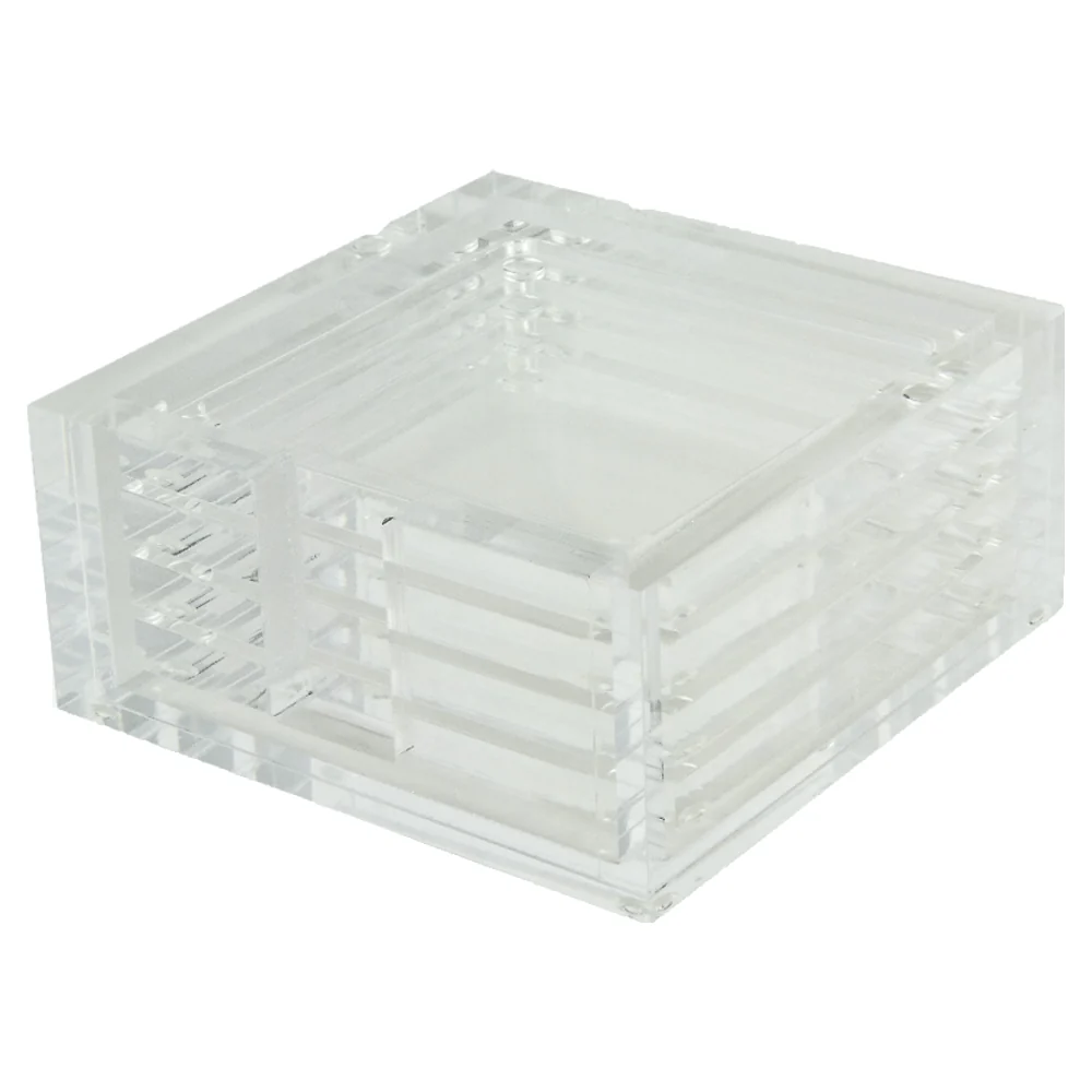 Tizo Design Lucite Clear Coaster Set/4