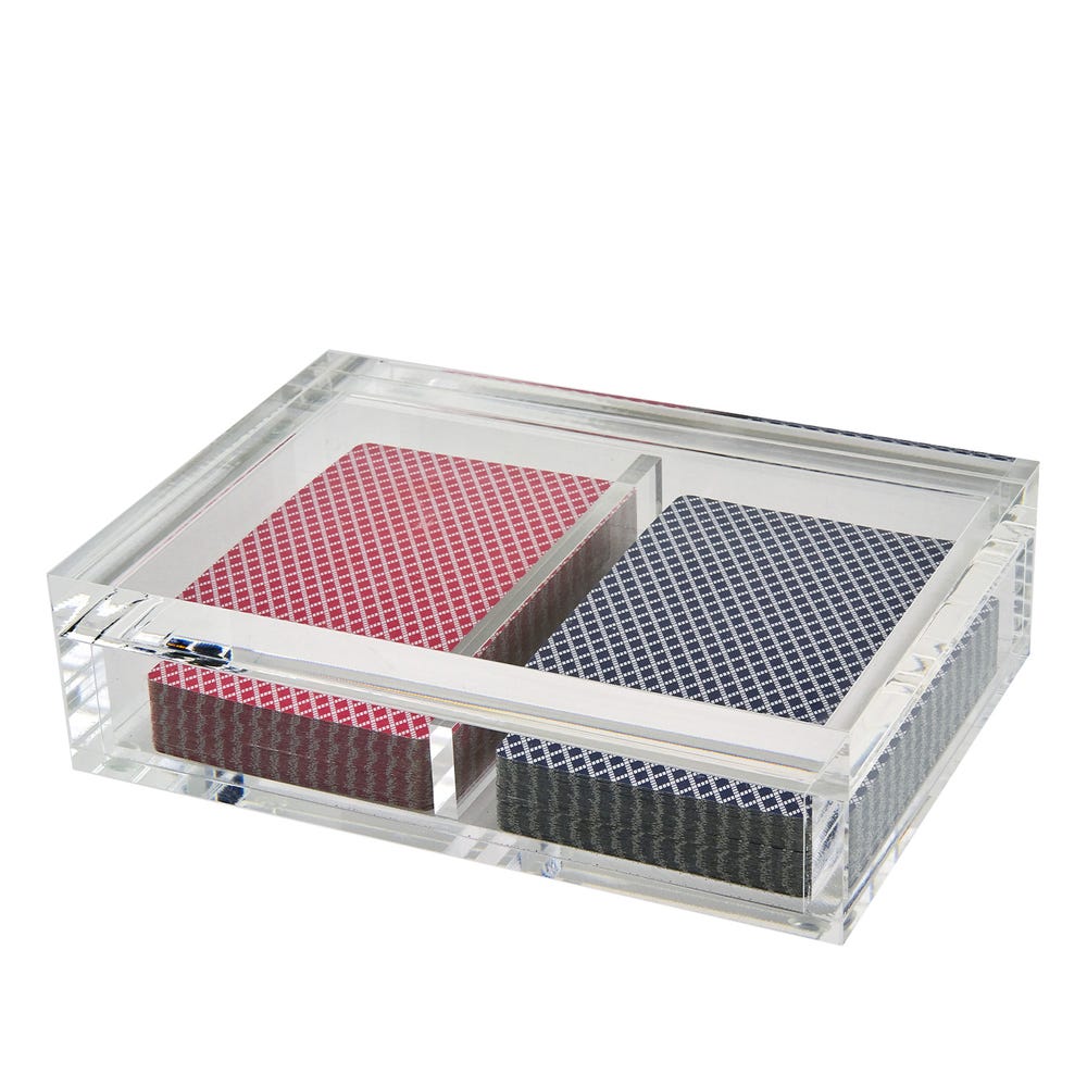 Tizo Design Modern Lucite Playing Card Gift Set - Clear