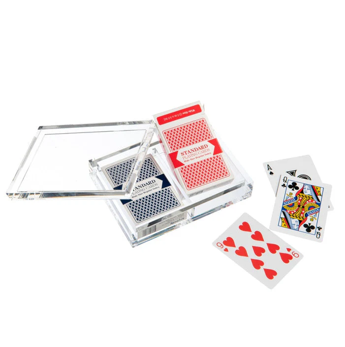 Tizo Design Modern Lucite Playing Card Gift Set - Clear - Image 2