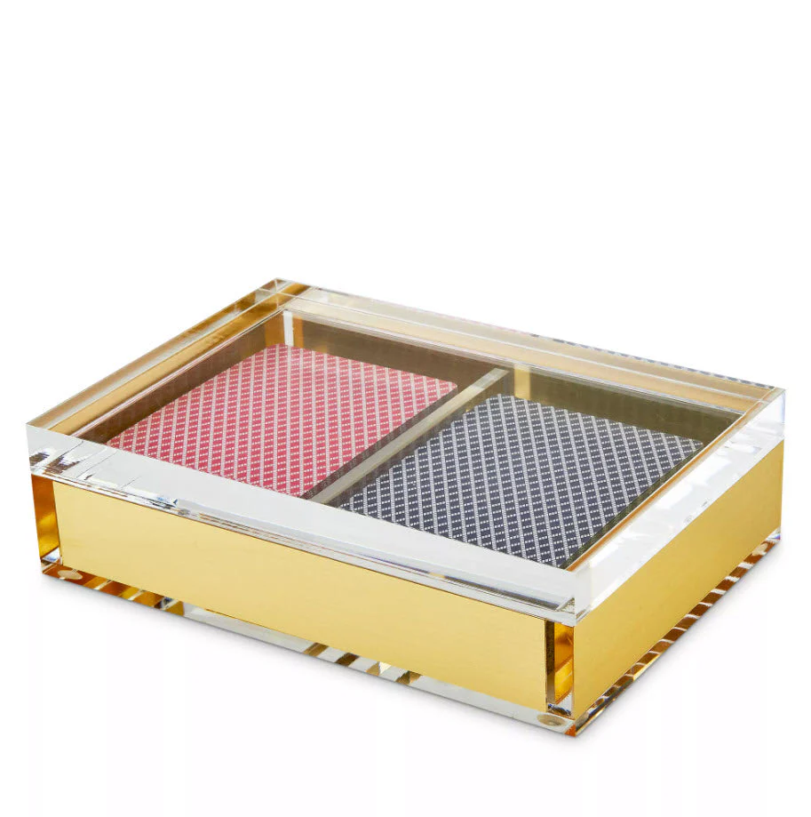 Tizo Design Modern Lucite Playing Card Gift Set - Gold