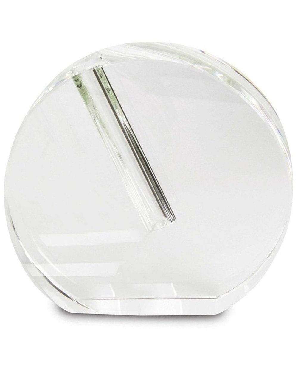 Tizo Design Round Flat Crystal Glass Bud Vase Small - Image 4