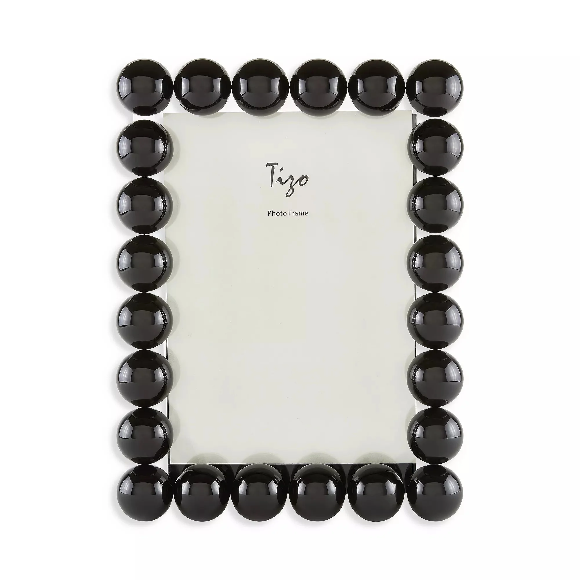 Tizo Designs Black Crystal Balls Glass Frame 4x6