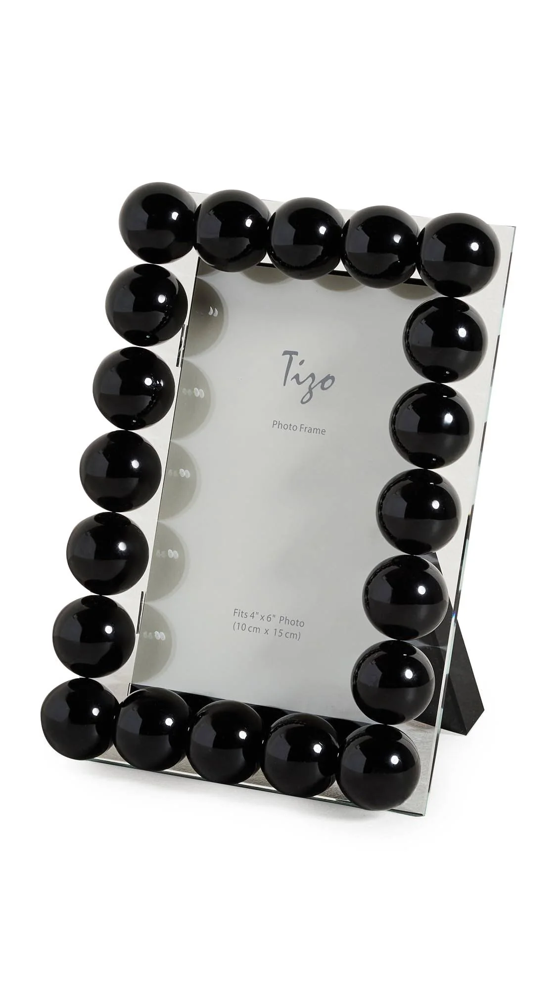 Tizo Designs Black Crystal Balls Glass Frame 4x6 - Image 2