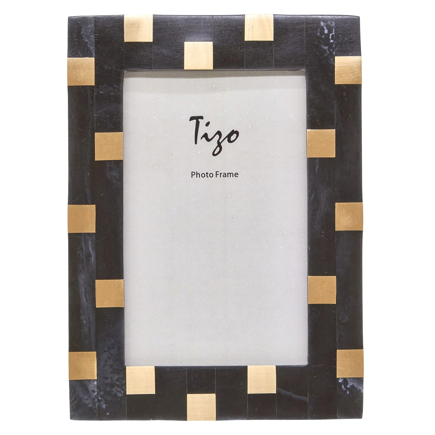Tizo Designs Bone Resin/Brass Frame (Grey) 5x7