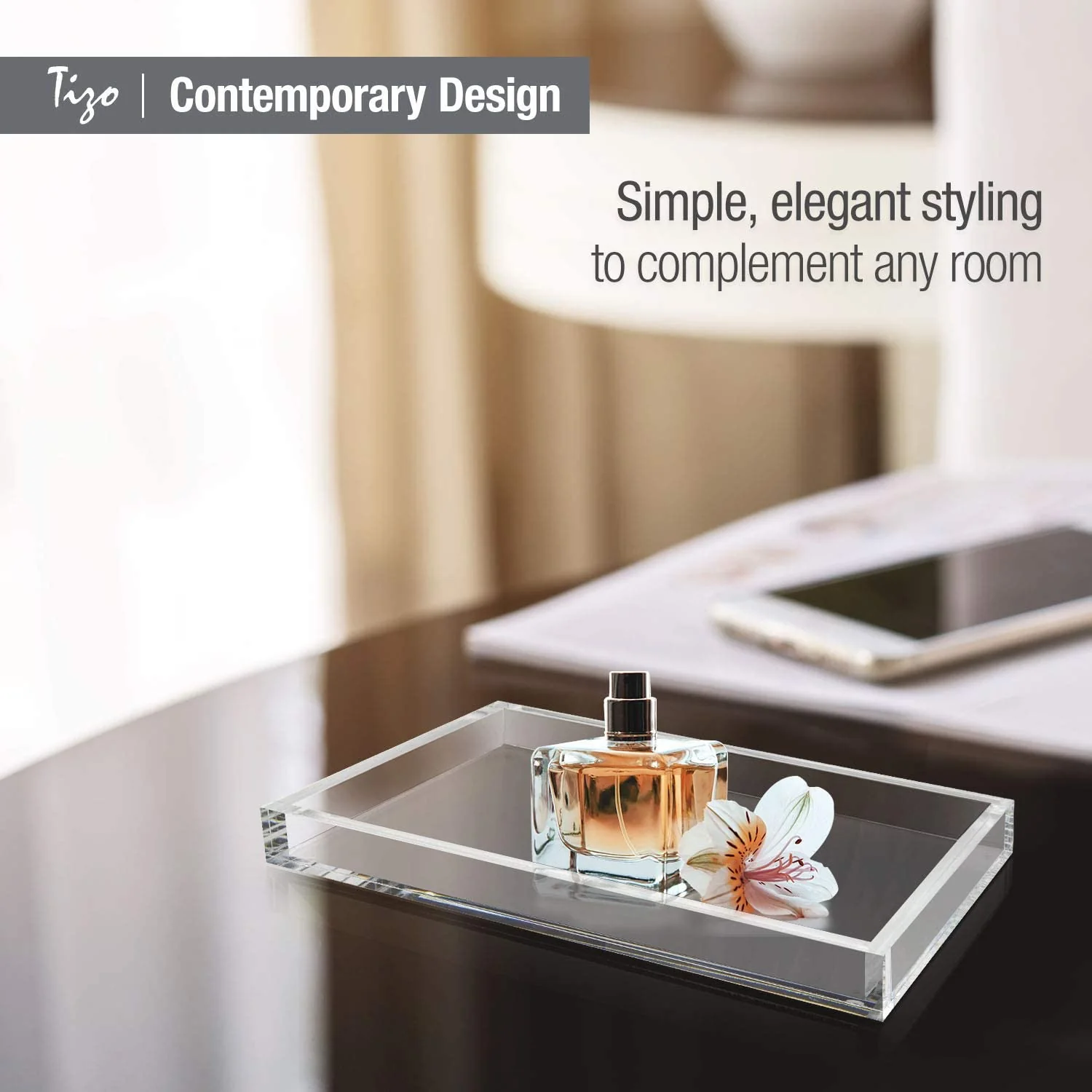 Tizo Clear Lucite Tray - Image 2