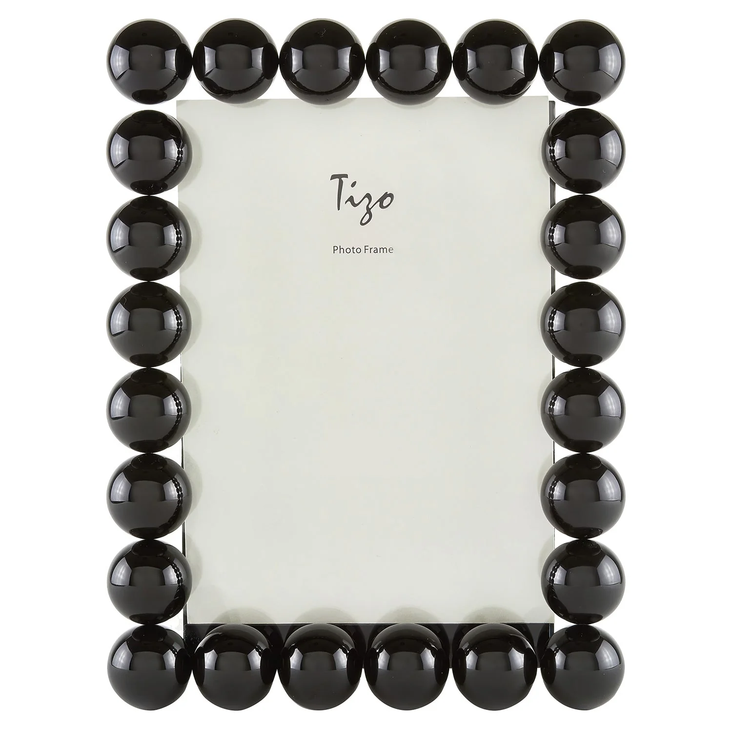 Tizo Designs Crystal Black Glass Bubbles Picture Frame 4x6