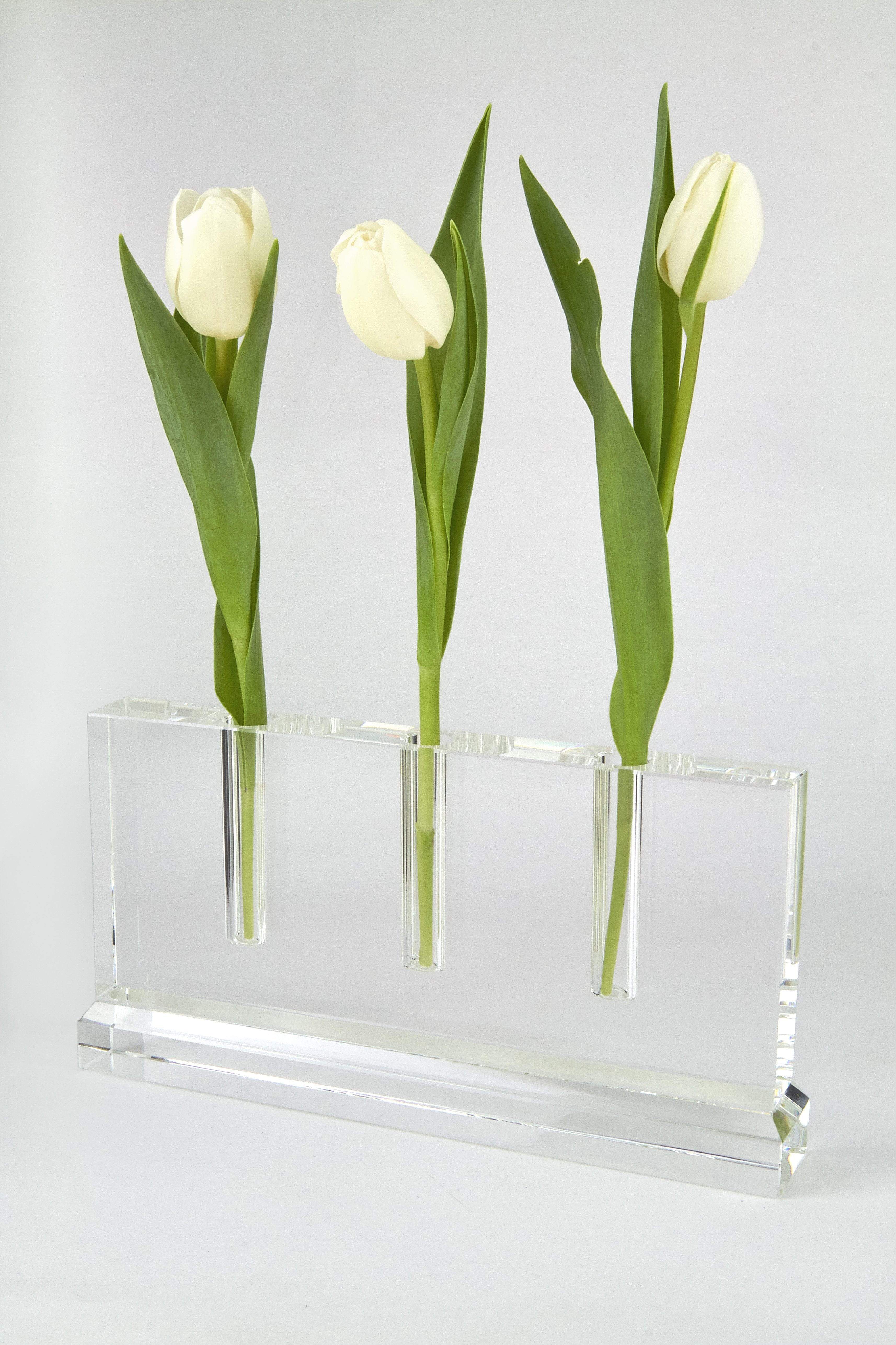 Tizo Designs Crystal Glass 3-Hole Bud Vase