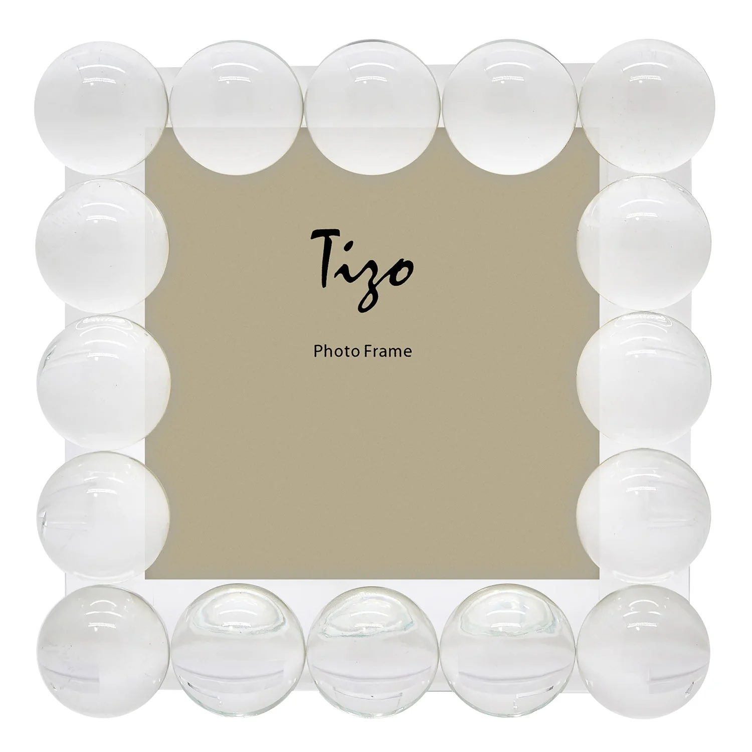 Tizo Designs Crystal Glass Frame Single Bubbles (4x4)