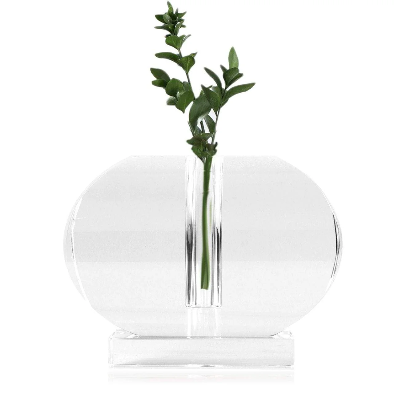 Tizo Designs Crystal Horizontal Oval Bud Vase