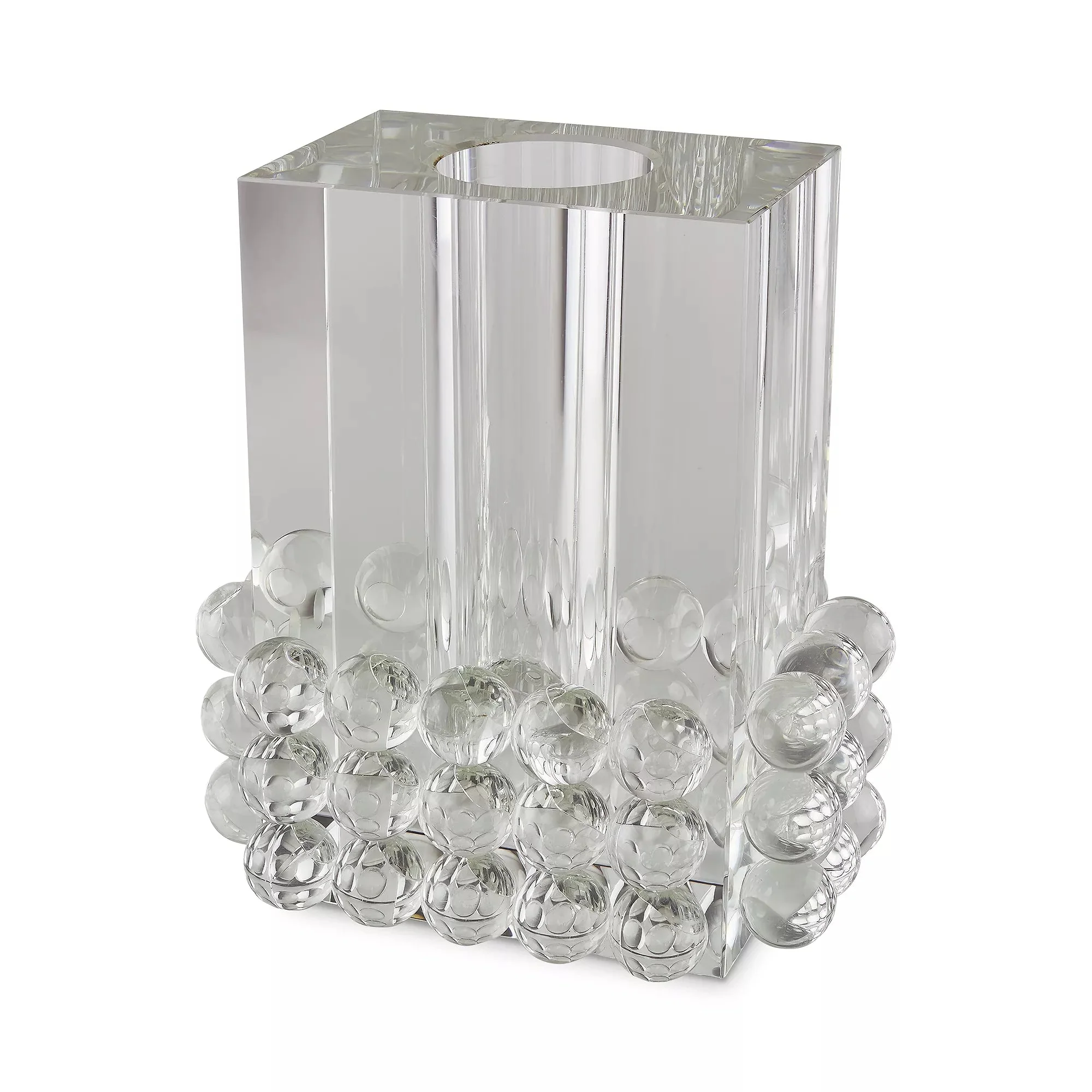 Tizo Designs Crystal Rectangle Balls Vase