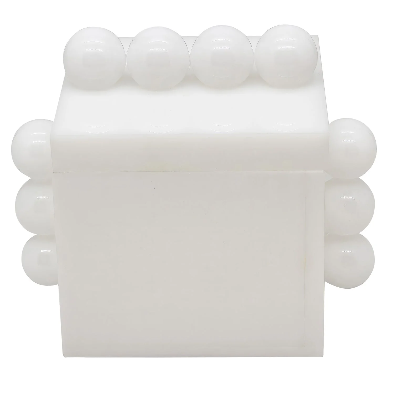 Tizo Designs Design Acrylic Box White w/Balls 4"x4" - Image 2