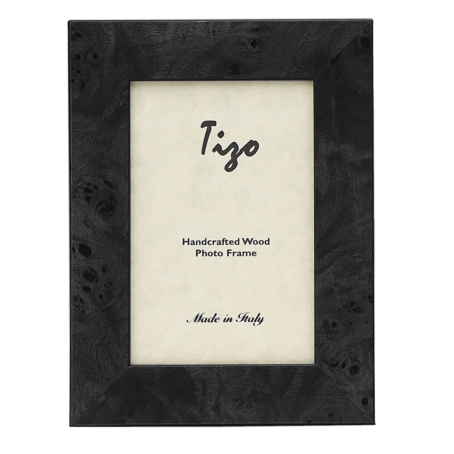 Tizo Designs Design Wide Burl Pattern Italian Wood Picture Frame (Gray) 4x6