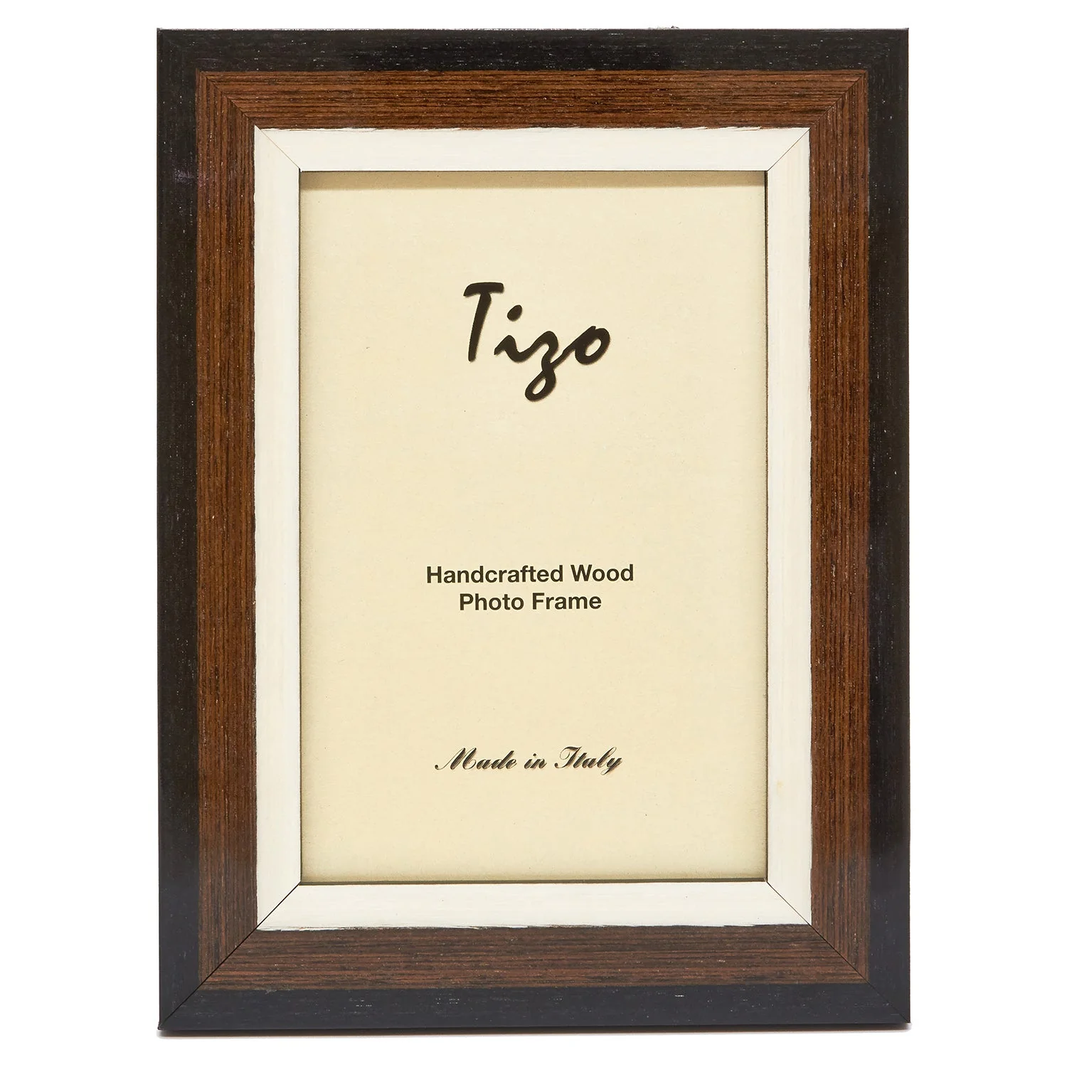 Tizo Designs Italian Wood Picture Frame (Black/Brown) 5x7