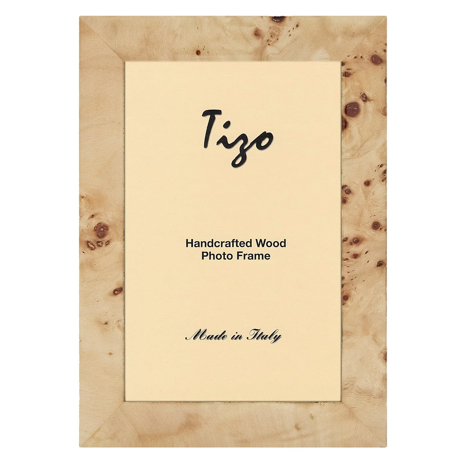 Tizo Designs Narrow Burl Pattern Italian Wood Frame 8x10