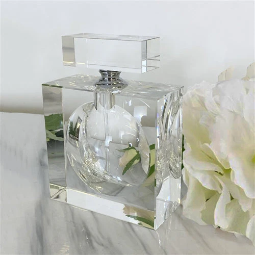 Tizo Designs Square Sphere Crystal Glass Perfume Bottle
