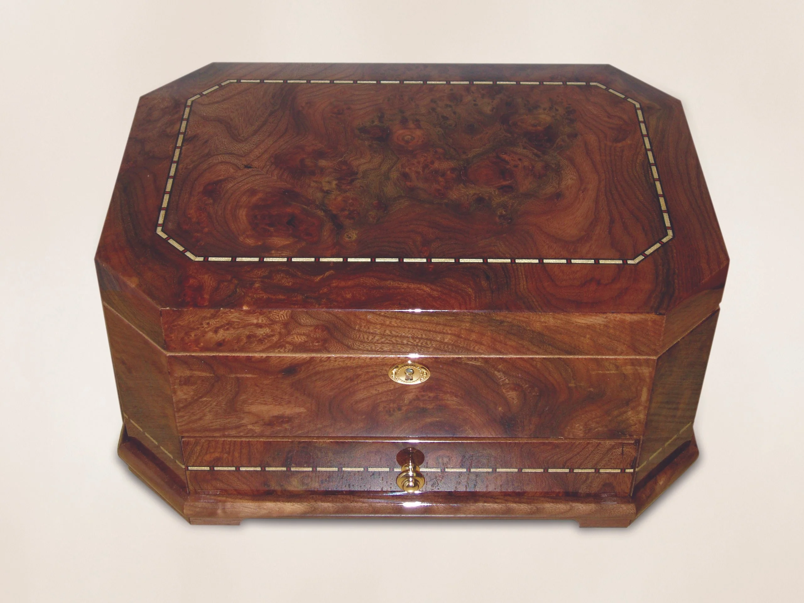 Tizo Italian Designed Octagonal Jewelry Box with Drawer
