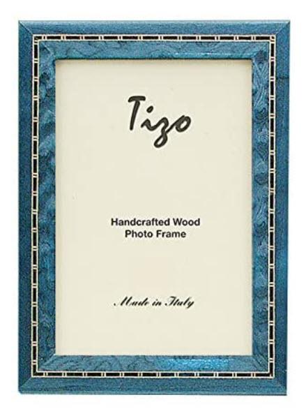 Tizo Italian Wood Frame Blue 8X10