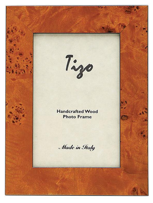 Tizo Italian Wood Frame Orange 5x7