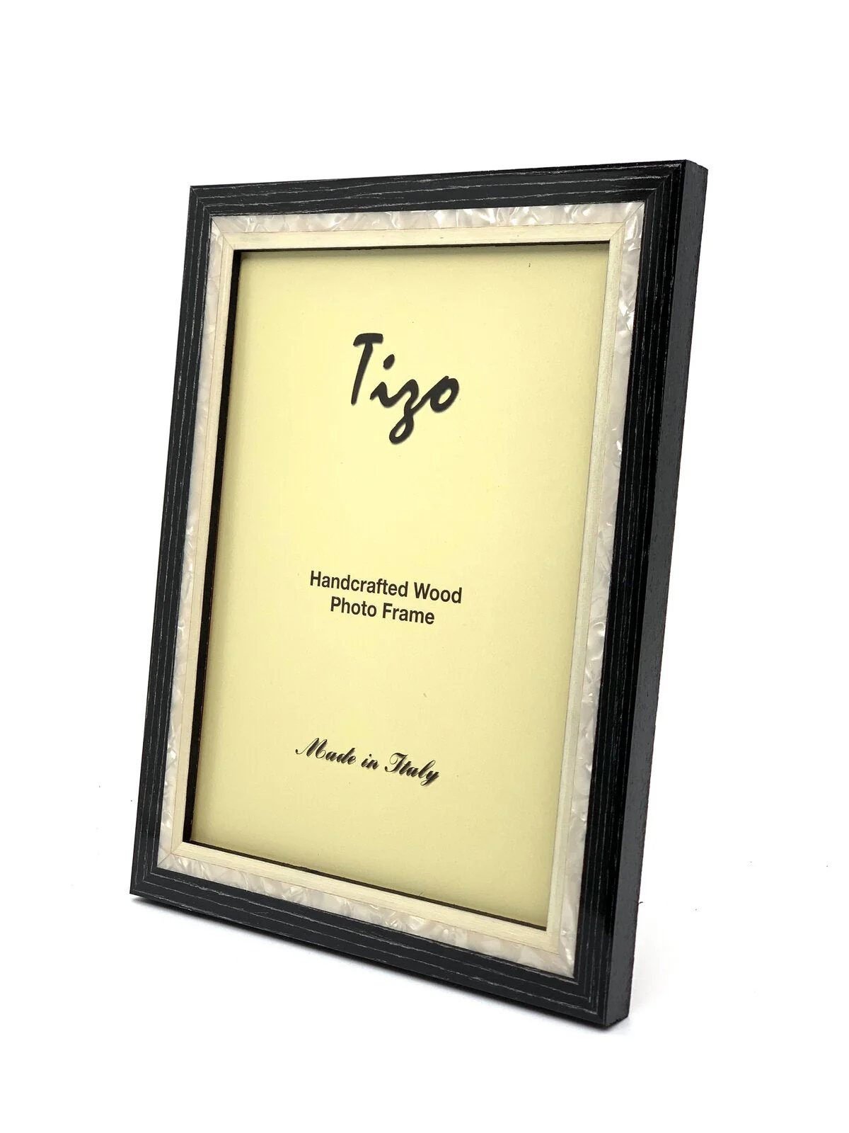 Tizo Italian Wood & Mother of Pearl Inlay Frame, Black 4x6 - Image 3
