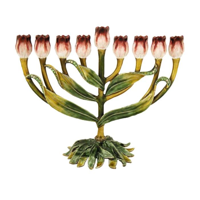 Tizo Pink Tulip Menorah