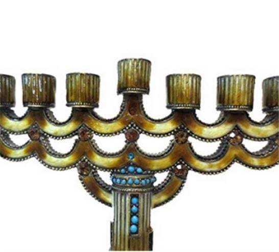 Tizo Jeweled & Enameled Menorah - Image 3