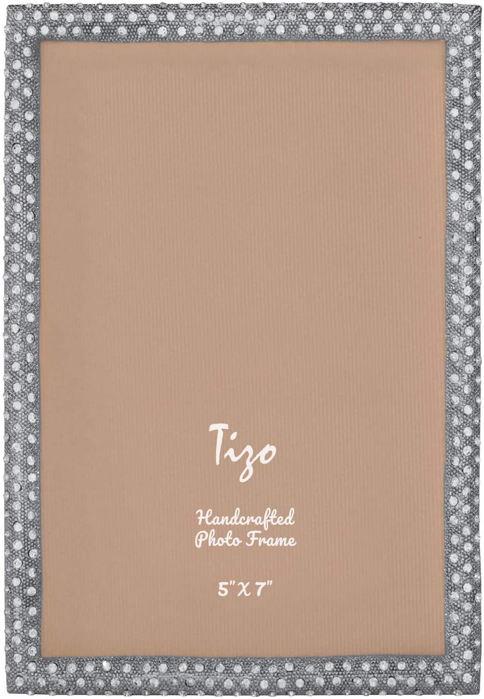 Tizo Galaxy Jeweled Frame Silver 5x7