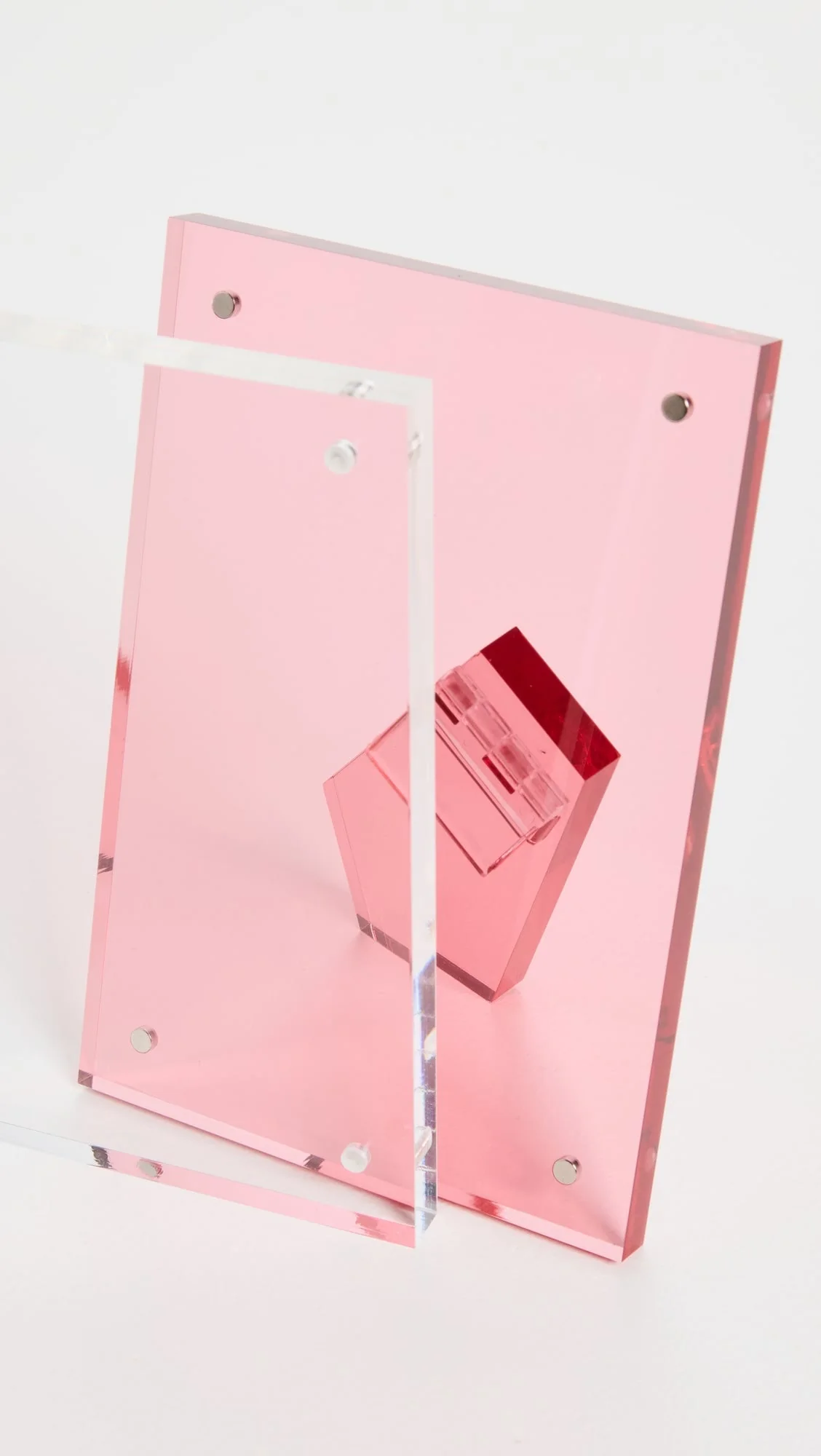 Tizo Lucite 4" x 6" Frame with Pink Lucite Back - Image 3