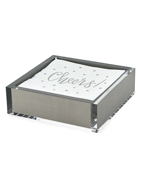 Tizo Lucite Cocktail Napkin Holder Silver