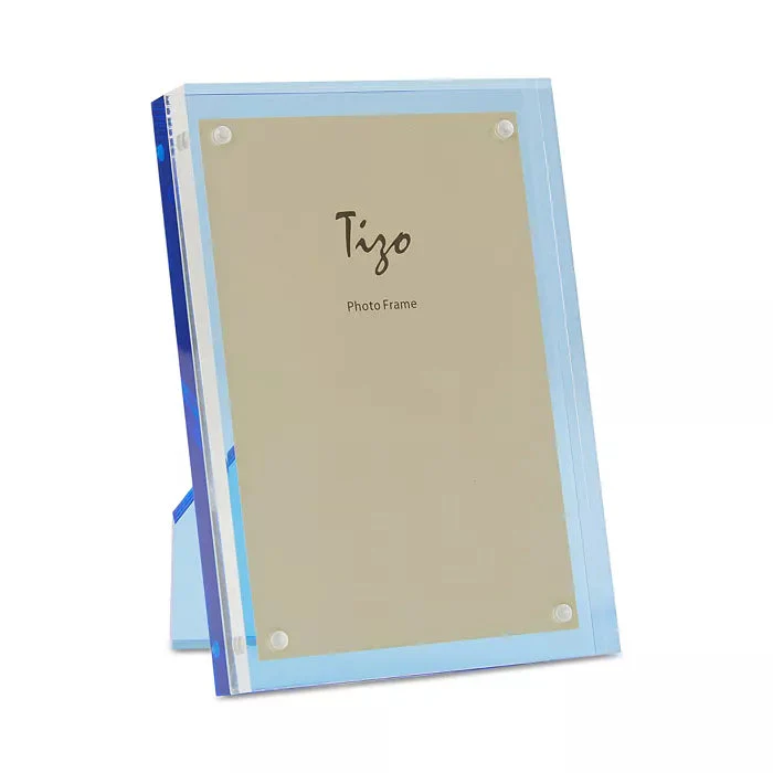 Tizo Lucite Frame with Colored Lucite Back - Blue 8x10