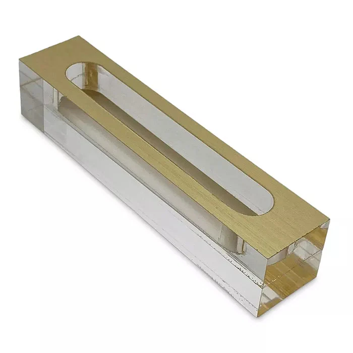 Tizo Lucite Gold Mezuzah - Image 2