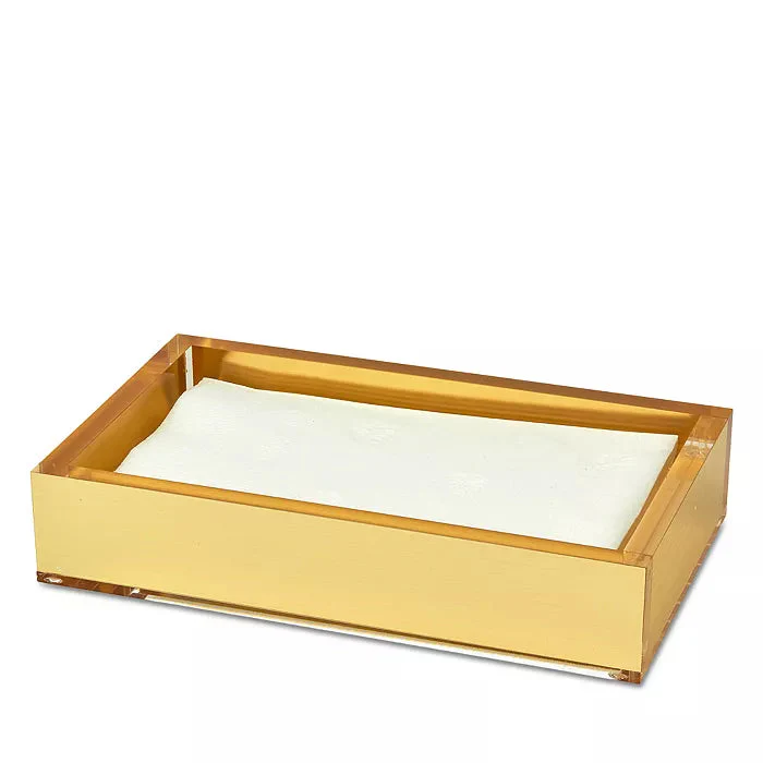 Tizo Lucite Guest Towel Napkin Tray Gold