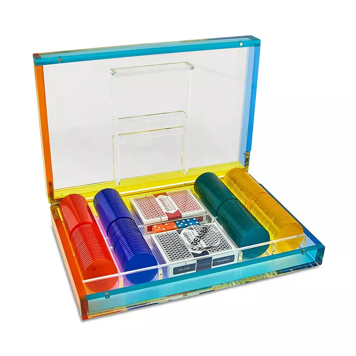 Tizo Lucite Multicolor Poker Set - Image 2