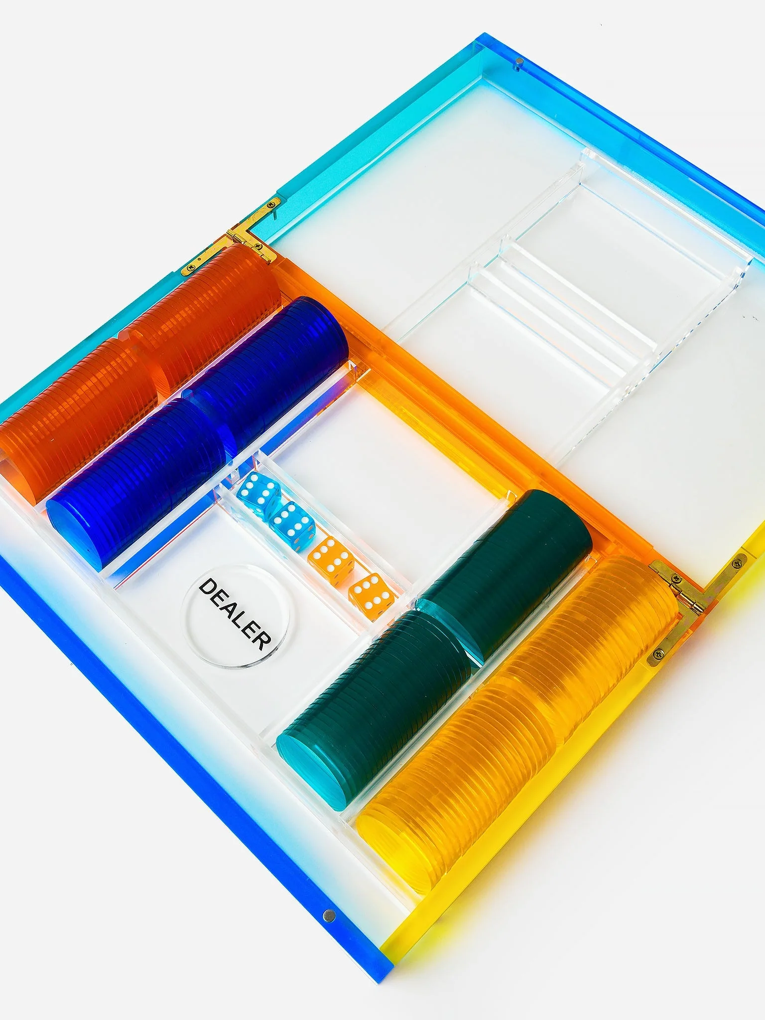 Tizo Lucite Multicolor Poker Set - Image 3