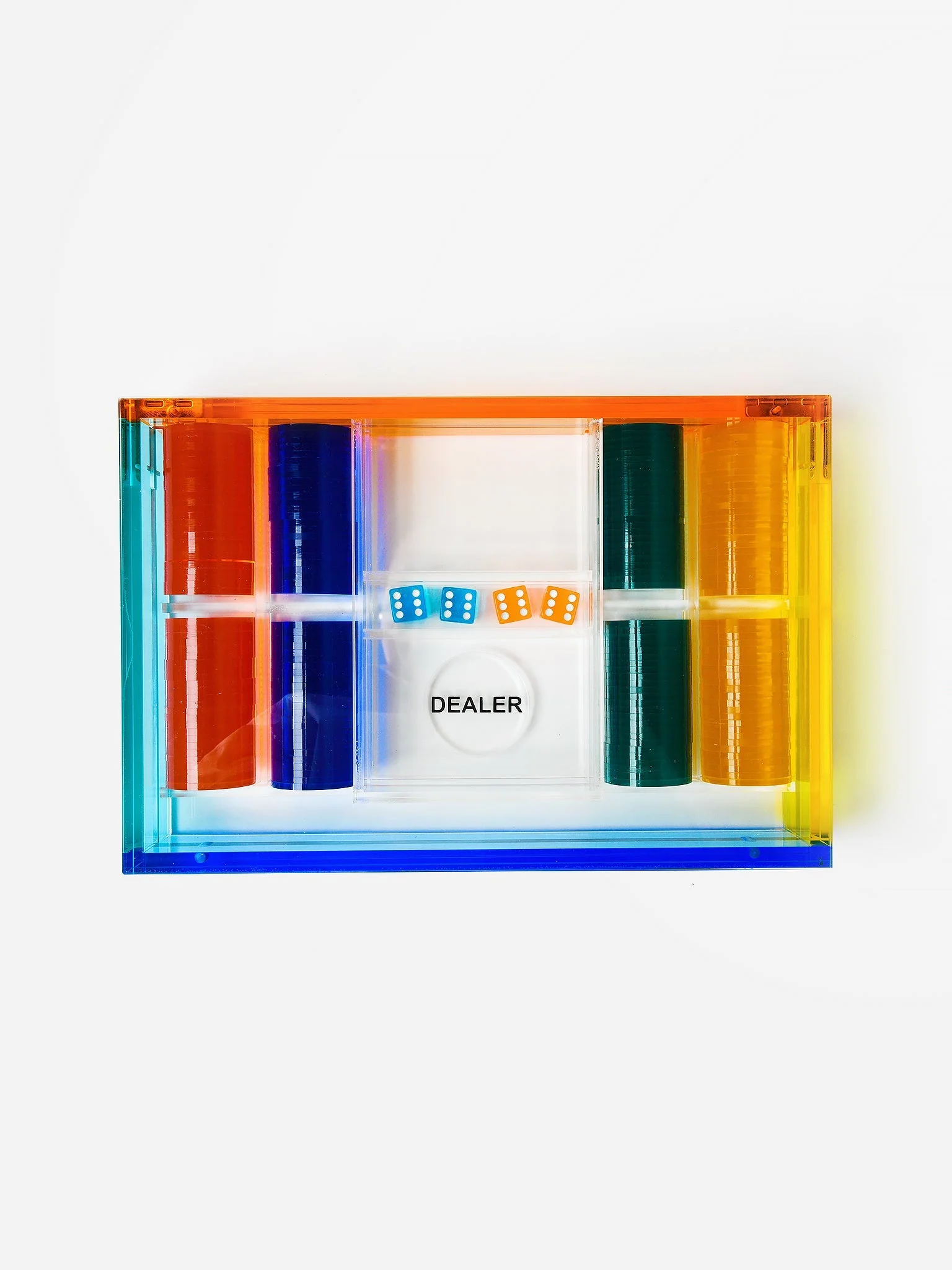 Tizo Lucite Multicolor Poker Set - Image 4