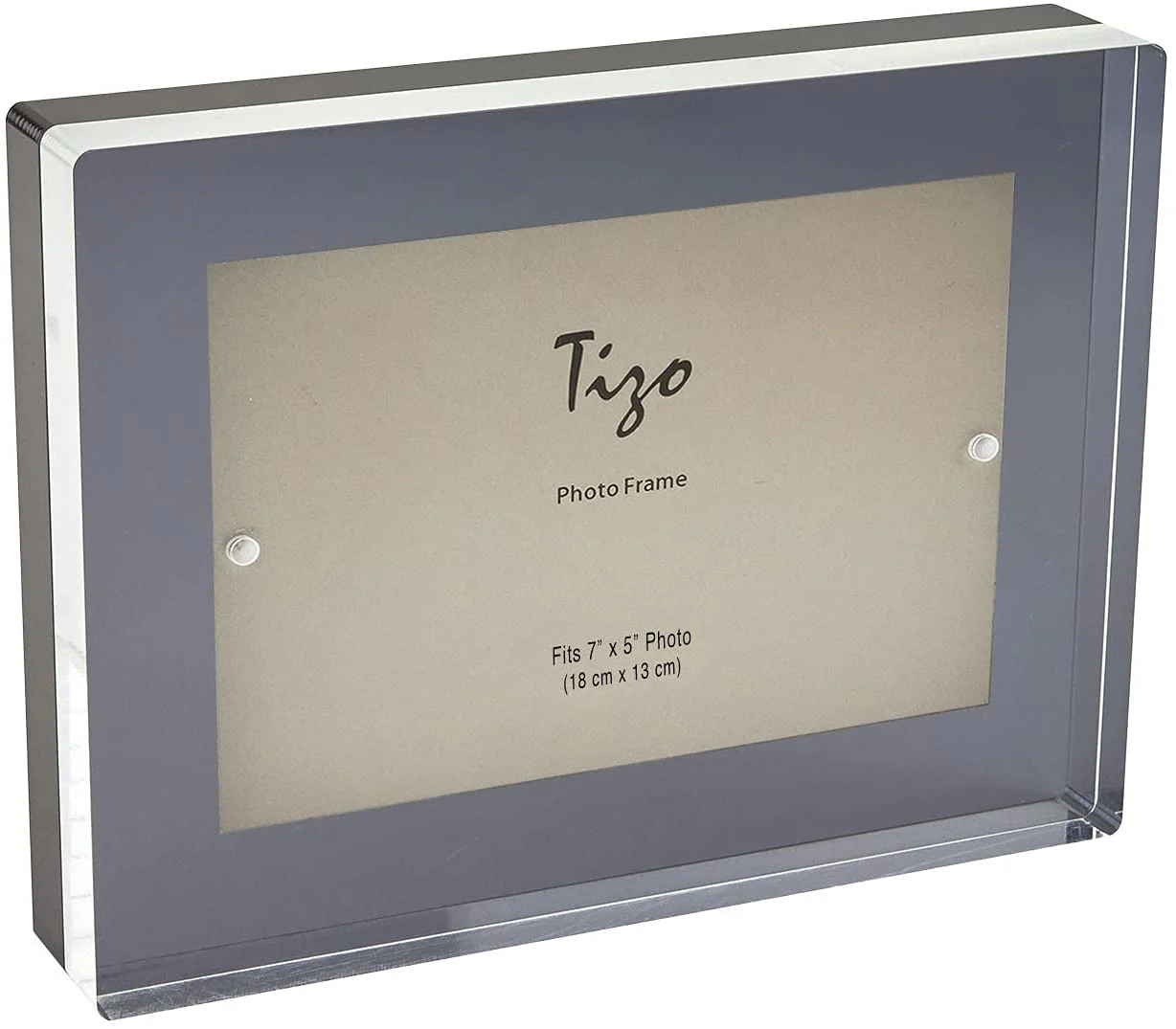 Tizo Lucite Photo Frame Black Block 4X6