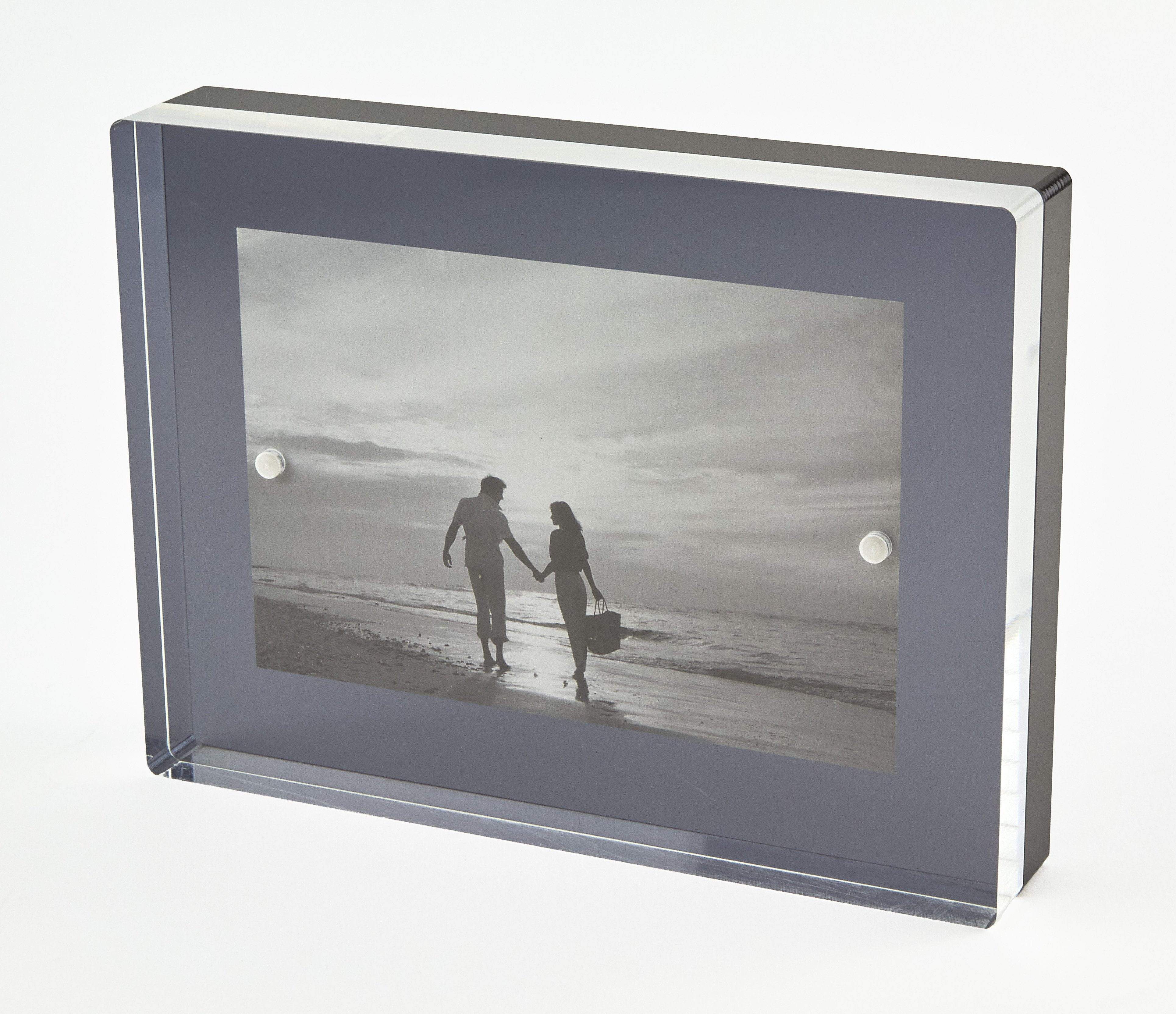Tizo Lucite Photo Frame Black Block 4X6 - Image 2