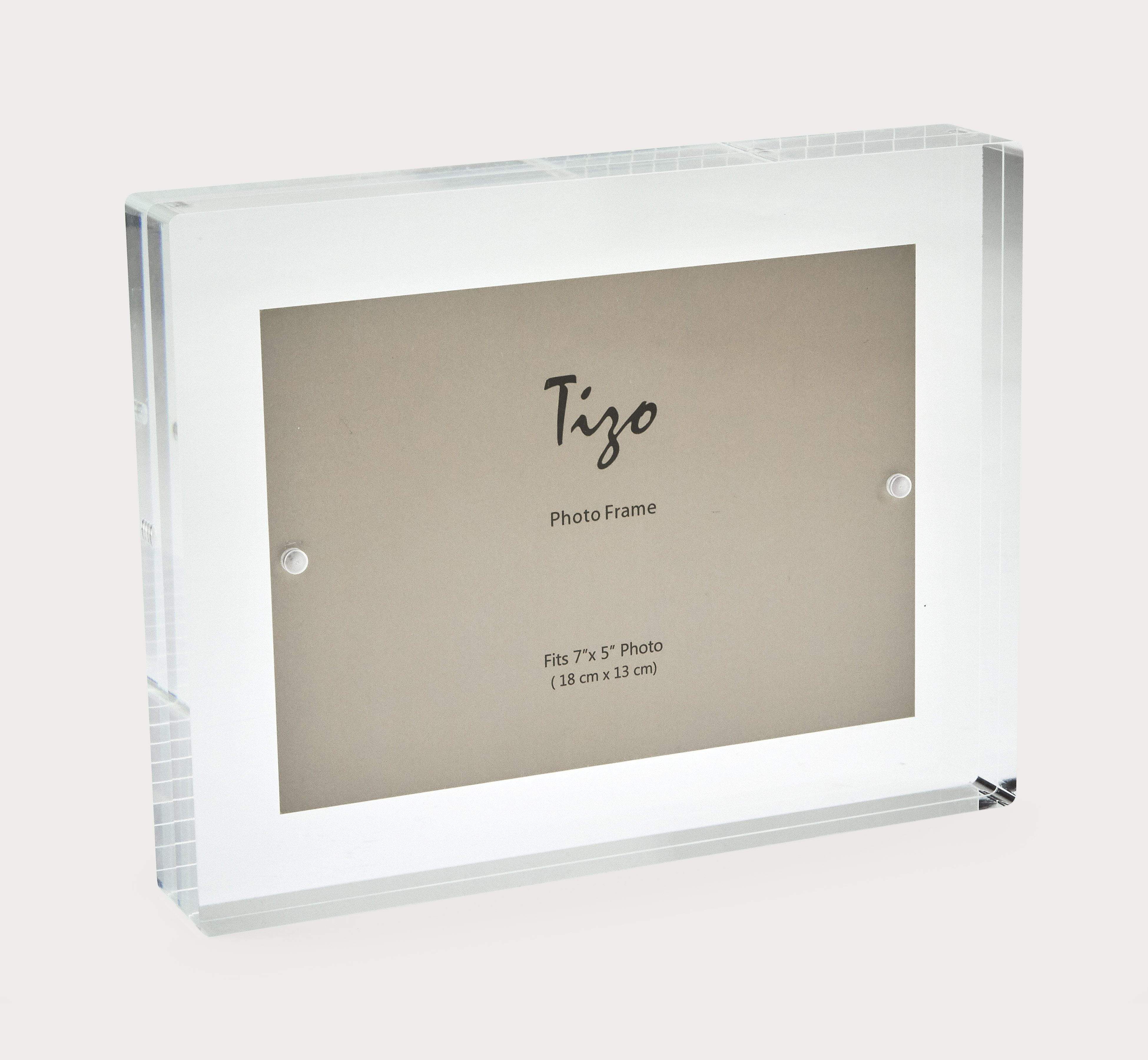 Tizo Lucite Photo Frame Clear Block 4x6