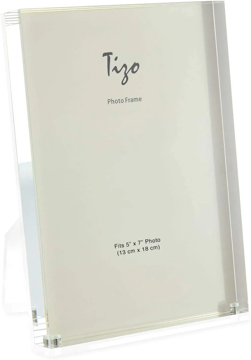 Tizo Lucite Photo Frame - White Back 5x7