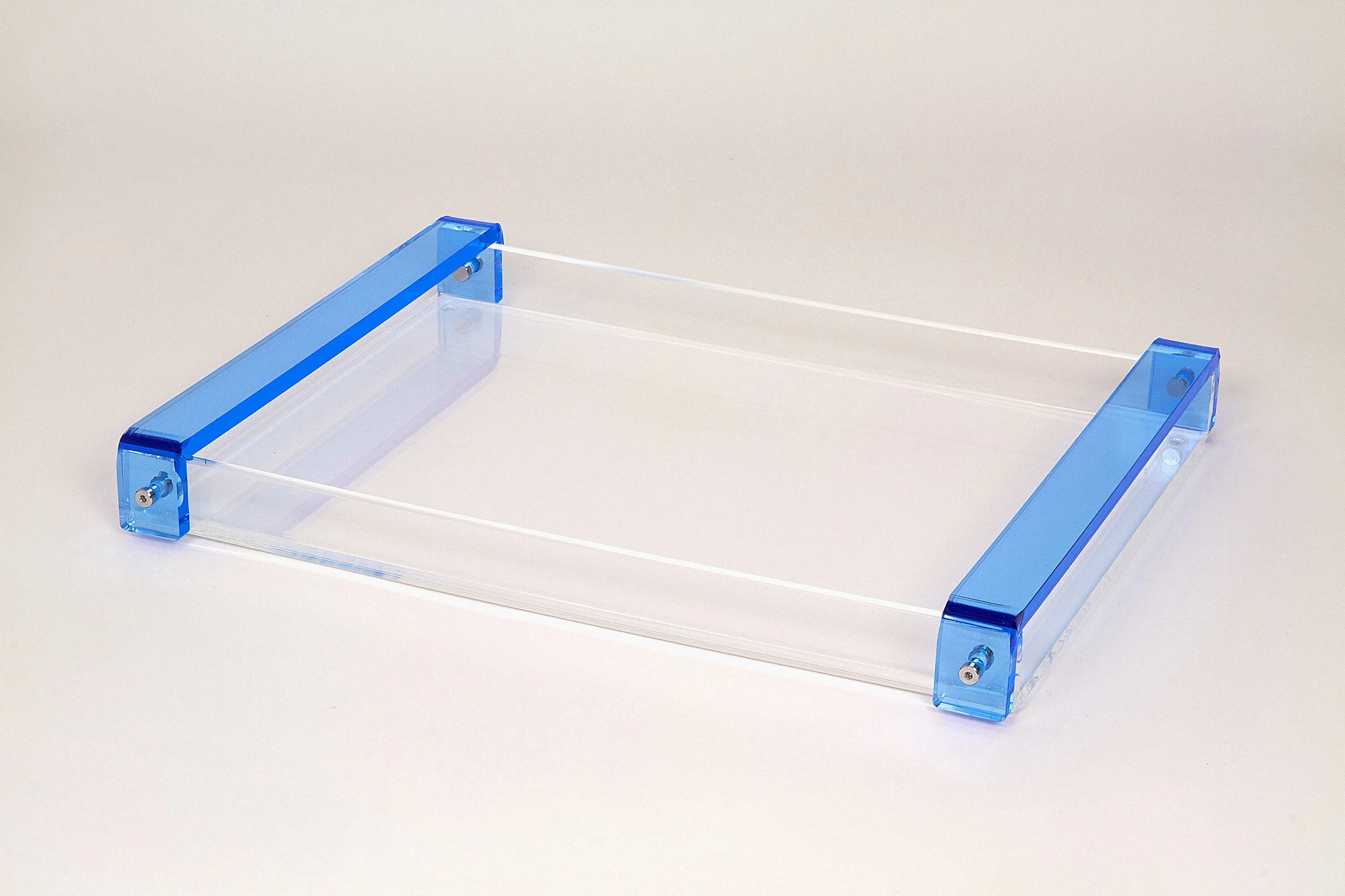 Tizo Lucite Tray w/Handle 16"x12" - Blue - Image 2