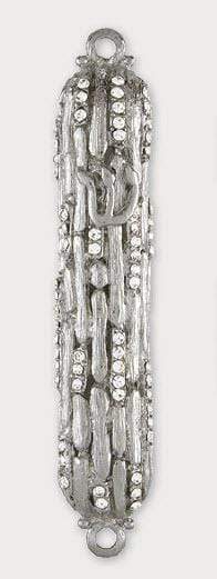 Tizo Mezuzah Bamboo Silver
