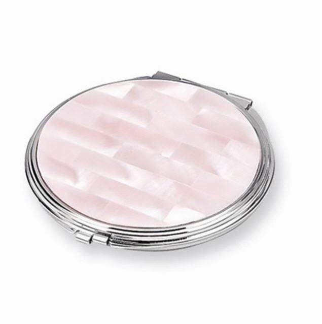 Tizo Pink Mother of Pearl Compact Mirror
