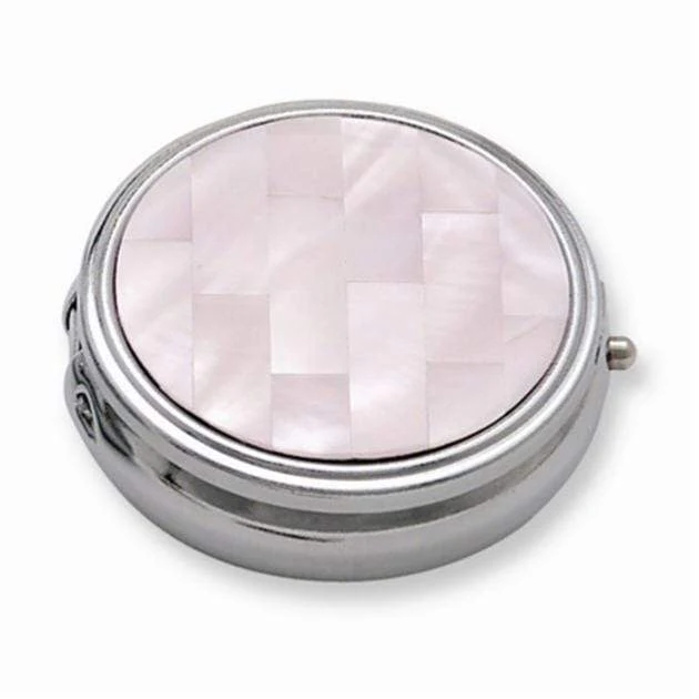 Tizo Pink Mother Of Pearl Pill Box