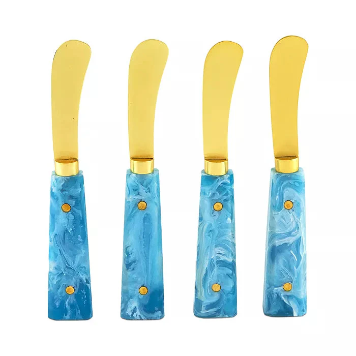 Tizo Spreader Set of 4 - Blue/Gold