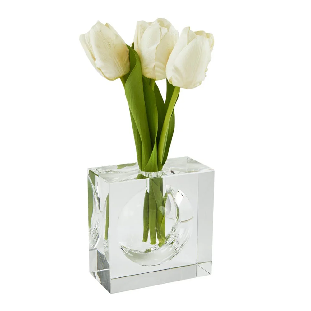 Tizo Crystal Square Bubble Vase Large - Image 2