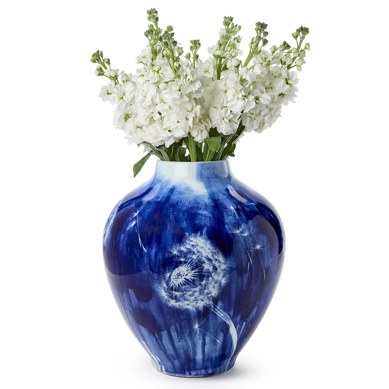 Tozai Home 14" Hand Painted Dandelions Vase