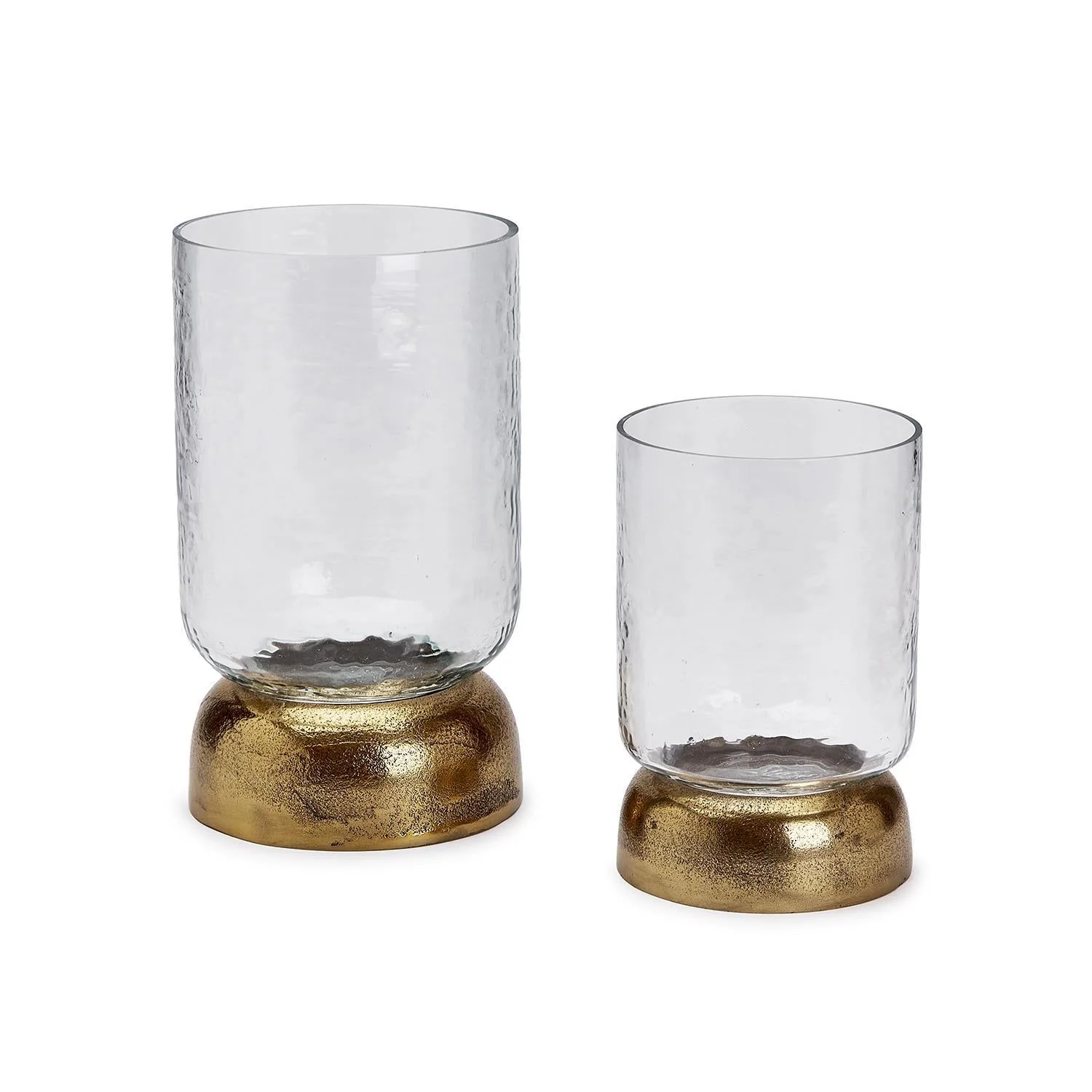 Tozai Home Casablanca Set of 2 Hurricane with Brass Base - Image 2
