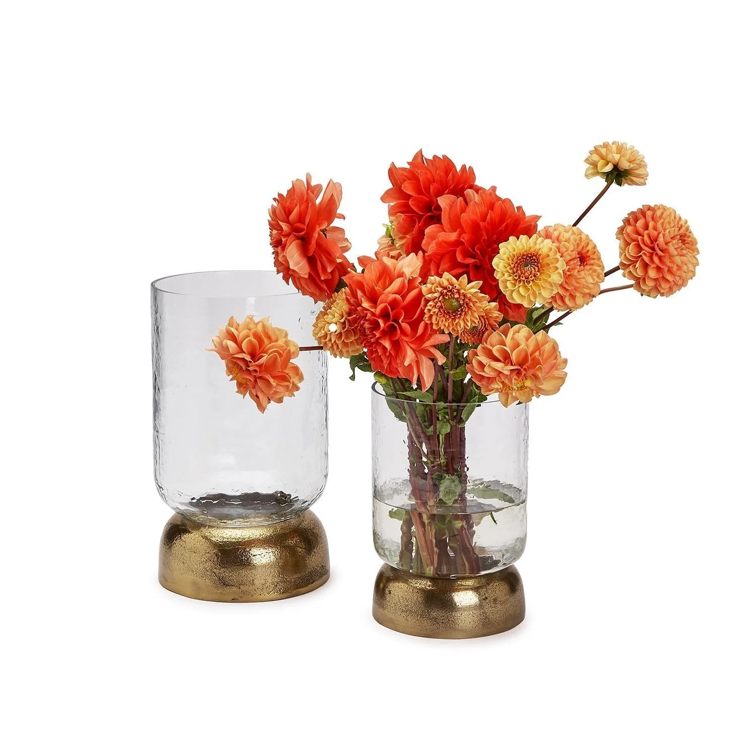 Tozai Home Casablanca Set of 2 Hurricane with Brass Base - Image 3